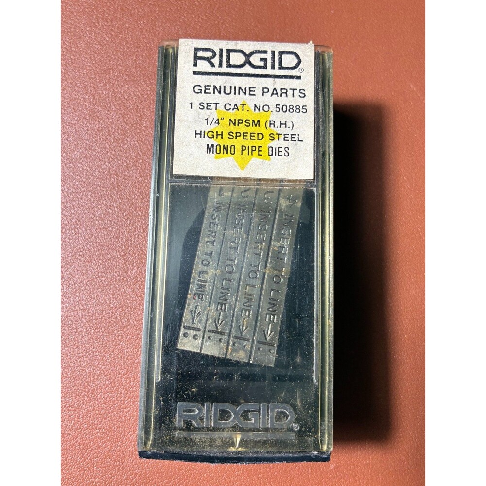 Ridgid 50885 1/4" NPSM (RH) High Speed Alloy Steel Mono Pipe Dies